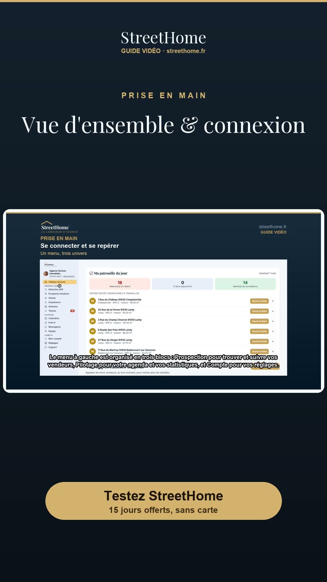 Vue d’ensemble & connexion