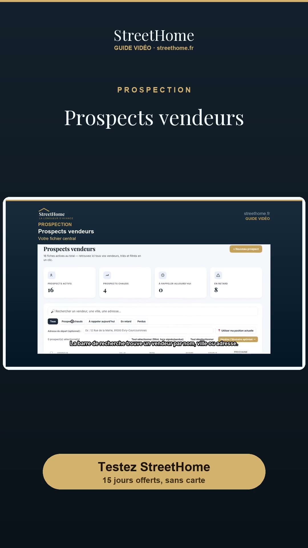 Prospects vendeurs