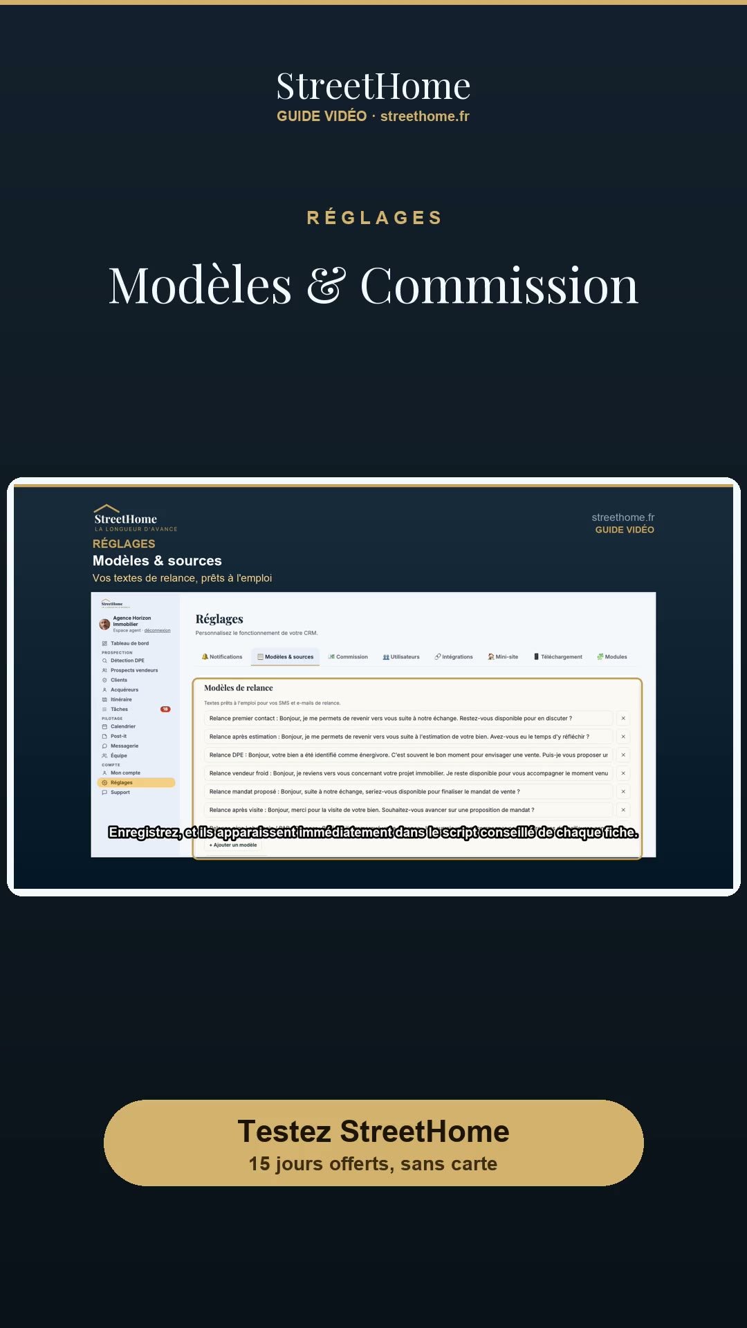 Modèles & Commission